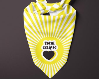 Solar Eclipse Dog Bandana: Funny Stretchy Pet Bandana