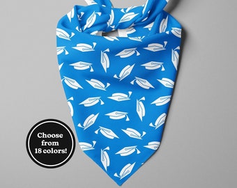 Custom Graduation Dog Bandana: Tie-On, School Colors