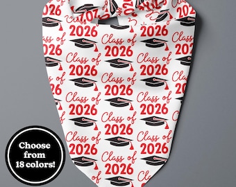 Custom Graduation Dog Bandana: Class of 2026, Pick Your Color!