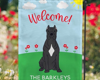 Personalized Cane Corso Spring Garden Flag: Dog Lover Decor
