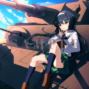 Girls und Panzer - &quot;Mako Reizei&quot; Print - 8x10