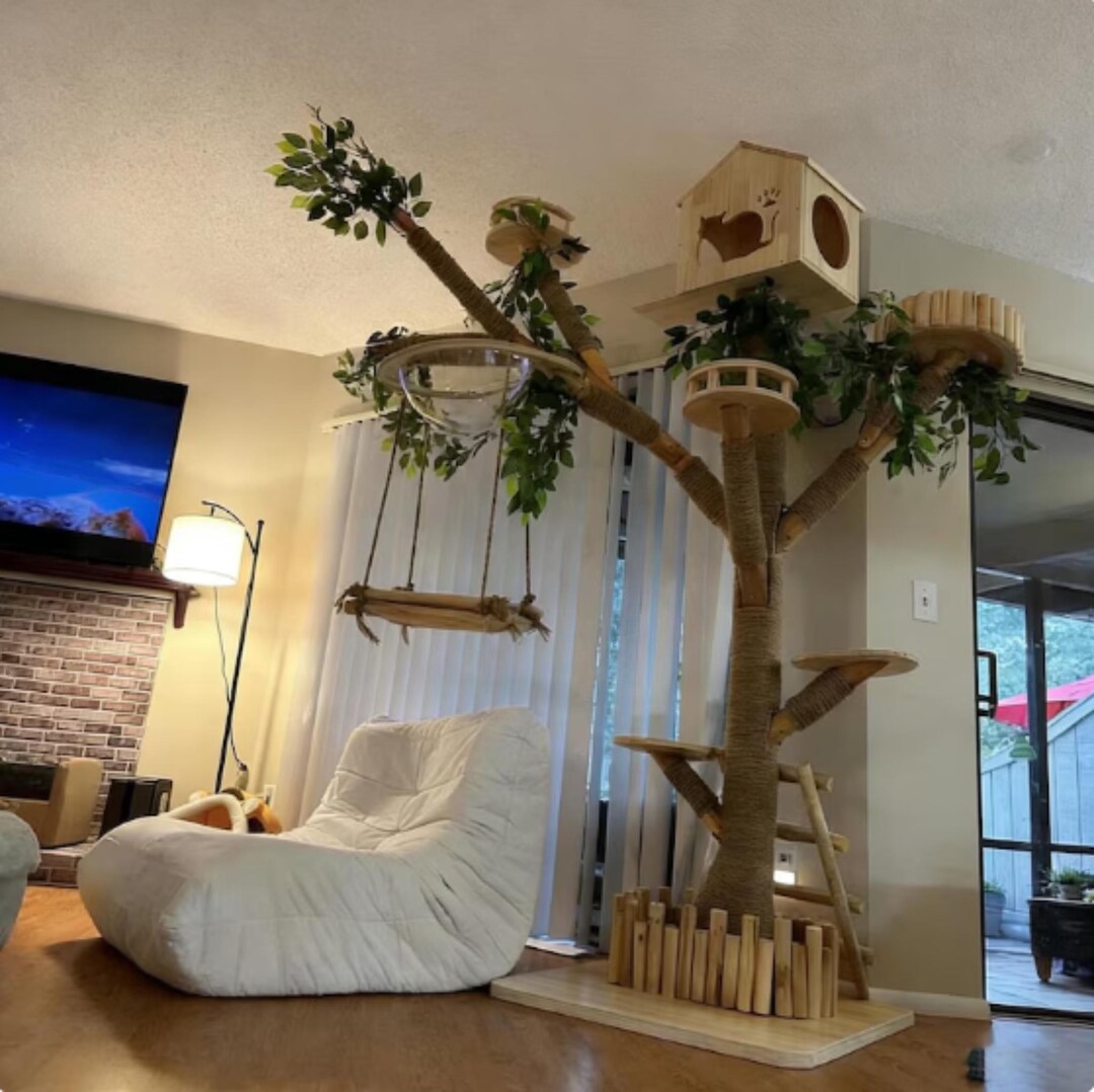 Fake Tree Animal Solid Wood Imitation Tree Handmade Cat Tree,pet Tree - Etsy