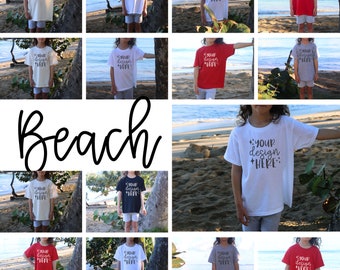 Beach Mockup Bundle, Kids Mockups, Gildan 5000T Mockup Bundle, Youth Tshirt Mockup, Kid Tshirt Mockup, Real Model, Red, Black, Sport Grey