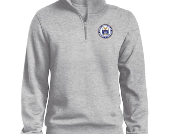US Coast Guard Academy Unisex quarter zip sweatshirt