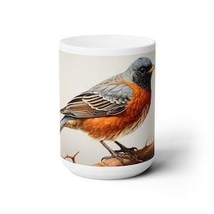 American Robin Coffee Mug 15 oz bird watching ** Free Shipping**