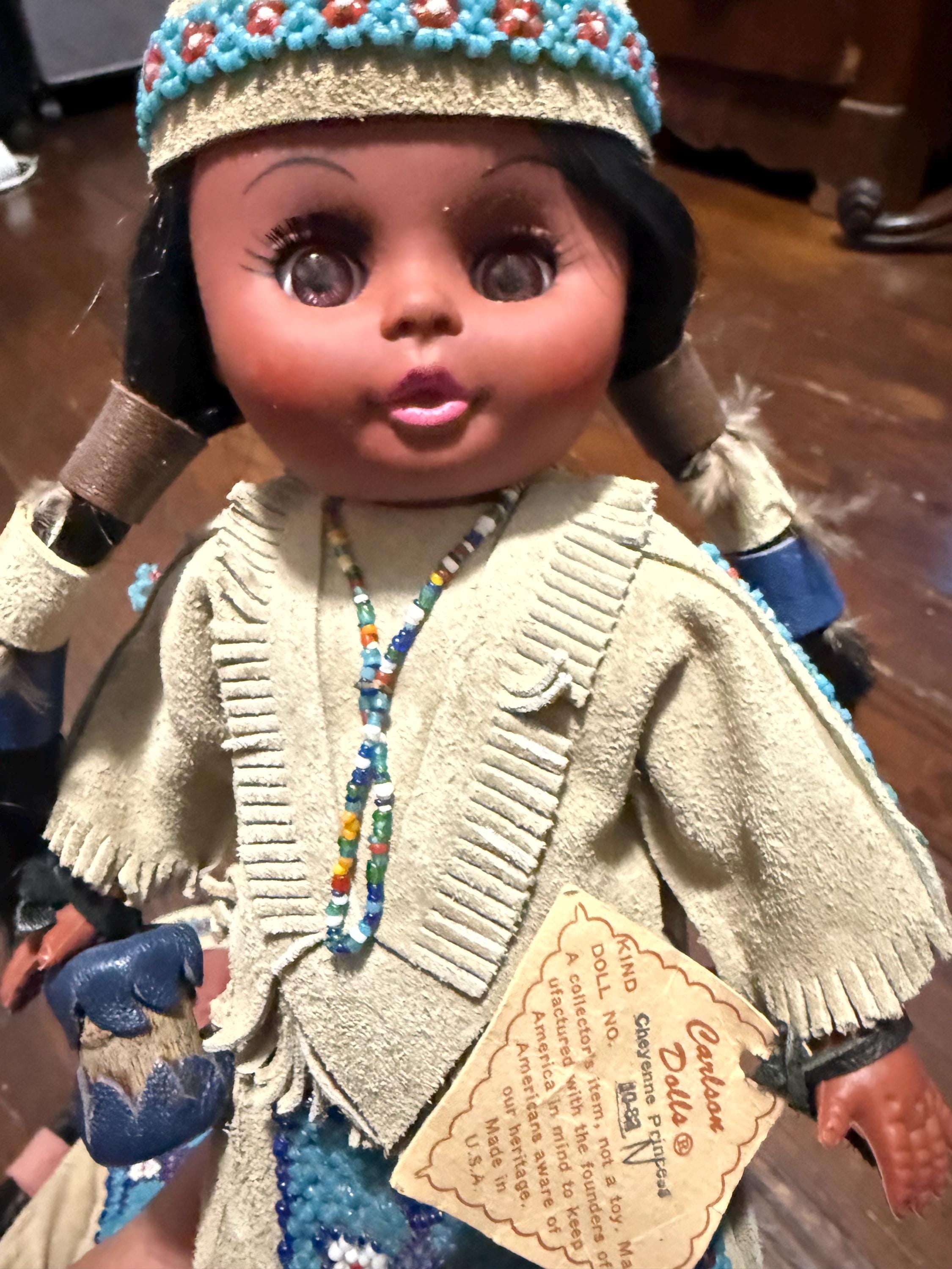 Vintage Carlson Dolls – Osage Chief & Cheyenne Princess – Handmade