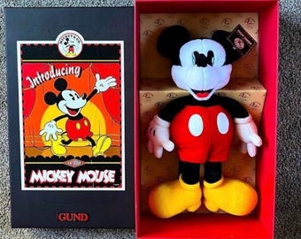 Rare GUND Antique Mickey Mouse Collector’s Plush – Disney Mickey & Co. Limited Edition with Original Box