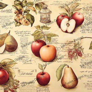 Ernte Botanica| Dekoratives Kunst Papier | Ernte Journal Print | Hohe Qualität | Mehrere Papier- und Größenoptionen verfügbar.
