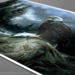 Weißkopfseeadler-Kunstdruck: Landschaft im pazifischen Nordwesten Bild 2