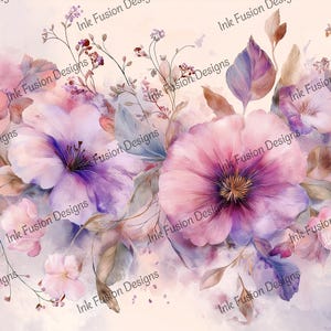 Blozende bloesems | Decoratief kunstpapier | Romantische aquarel bloemenprint | Hoge kwaliteit | Meerdere papier- en formaatopties beschikbaar.