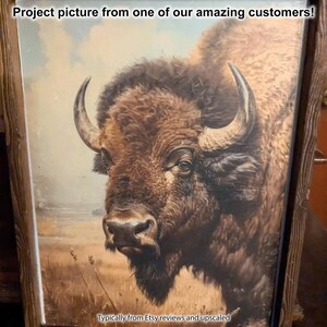 Majestätisch Bison Art Print: Rustikales Prärie Wildtier Dekor Bild 5