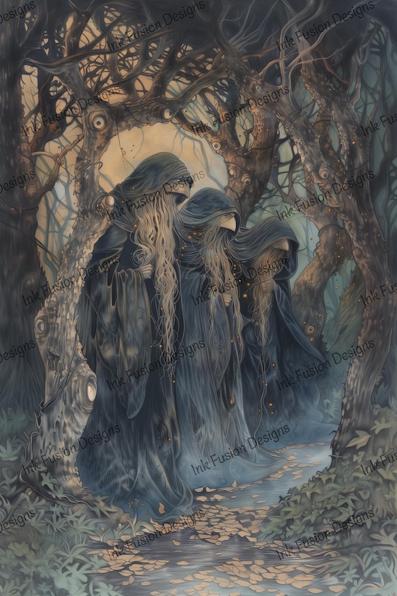 Mystical Forest Art Print: Ancient Ones Folklore Paper