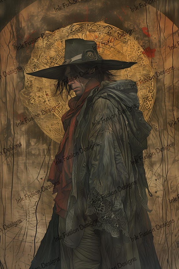 Marshal Blackthorn Art Print: Dark Fantasy Decor