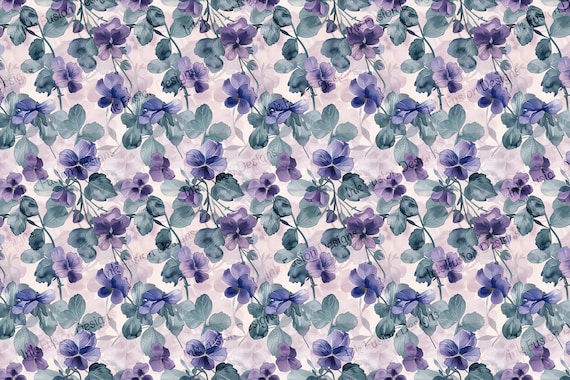 Violet Floral Art Paper: Decoupage, Card Making, Scrapbooking