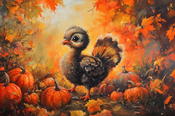 Pumpkin Patch Art Print | Whimsical Autumn Decor