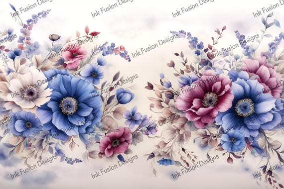 Floral Decoupage Paper | Watercolor Anemone Art Print