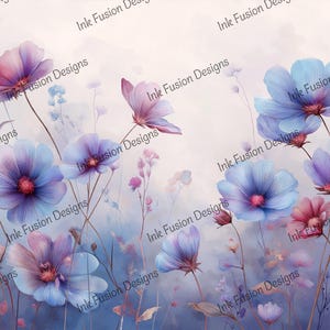Fluisterende bloemblaadjes | Decoratief kunstpapier | Dromerige bloemenkunstprint | Hoge kwaliteit | Meerdere papier- en formaatopties beschikbaar.