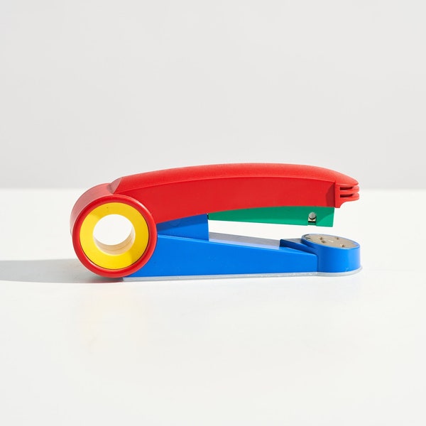 Vintage Bauhaus Memphis Style Plastic Stapler