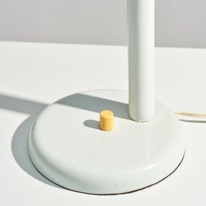 1980s Postmodern Articulating Desk Lamp // Vintage White and Yellow Metal Task Lighting image 6