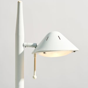 1980s Postmodern Articulating Desk Lamp // Vintage White and Yellow Metal Task Lighting image 7