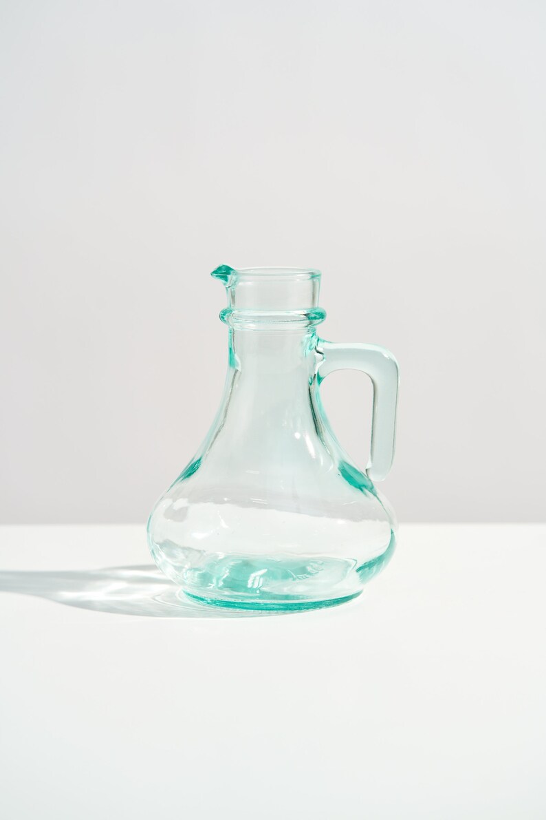 Vintage Italian Green Tinted Glass Bottle image 3