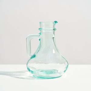 Vintage Italian Green Tinted Glass Bottle image 2