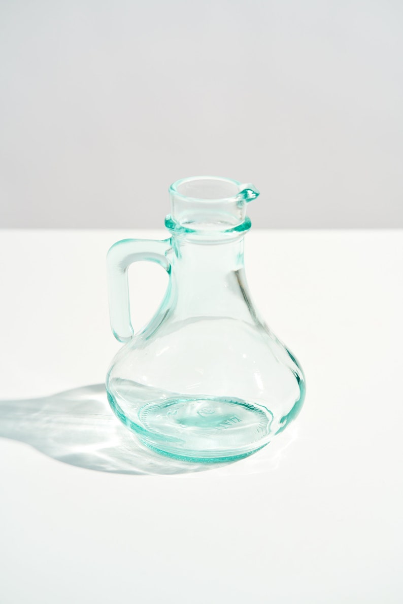 Vintage Italian Green Tinted Glass Bottle image 4