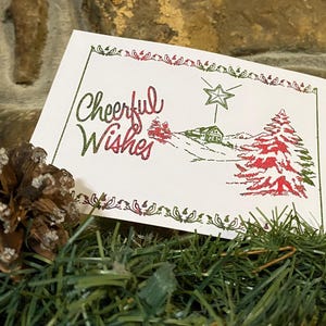 10 postales navideñas impresas con tipografía
