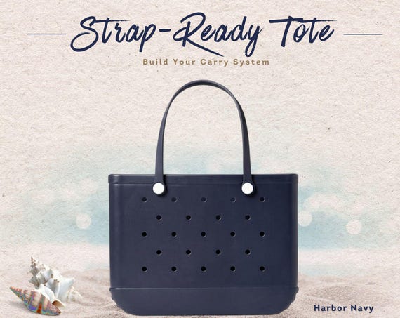 Upgrade Your Bogg Bag | Interchangeable Strap Tote | Francie Strap-Ready – Harbor Navy Bag + Sand Drift Straps