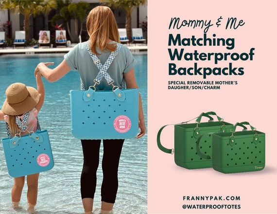 Mommy and Me Matching Backpack-Matching Mom and Kid Waterproof Backpack-Big and Little Backpacks: Matching Sets for Parents & Kids-DkGreen