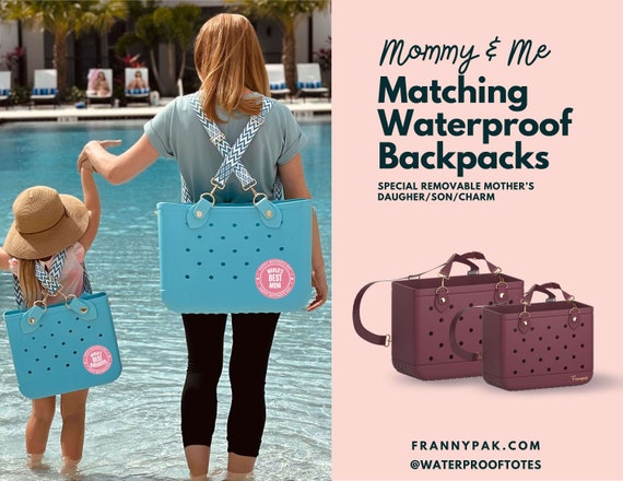 Mommy and Me Matching Backpack-Matching Mom and Kid Waterproof Backpack-Big and Little Backpacks: Matching Sets for Parents & Kids-Wine