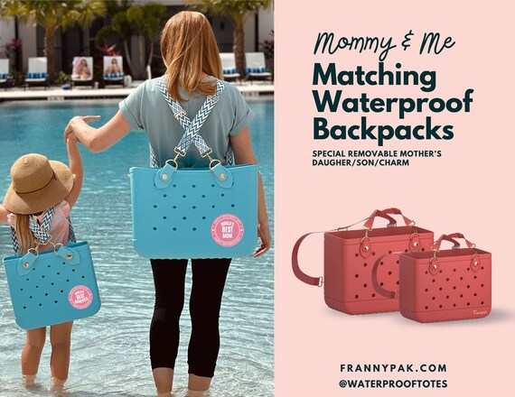 Mommy and Me Matching Backpack-Matching Mom and Kid Waterproof Backpack-Big and Little Backpacks: Matching Sets for Parents & Kids-Red