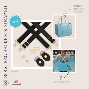 Universal Black Strap Kit für alle Bogg Bags oder wasserdichte Tragetaschen: Frannypak verstellbare Gurte Crossbody, Schulter, Rucksack