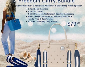 Pacchetto tracolla Bogg Bag / Sistema di aggiornamento per borsa tote convertibile Freedom, tracolla extra, ancoraggi, suono potente