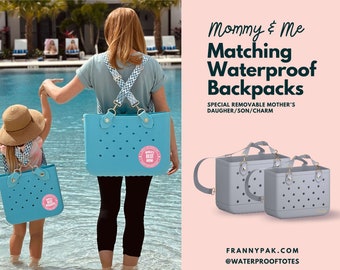 Mommy and Me Matching Backpack-Matching Mom and Kid Waterproof Backpack-Big and Little Backpacks: Matching Sets for Parents & Kids-Lightgray