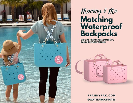 Mommy and Me Matching Backpack-Matching Mom and Kid Waterproof Backpack-Big and Little Backpacks: Matching Sets for Parents & Kids-Pink