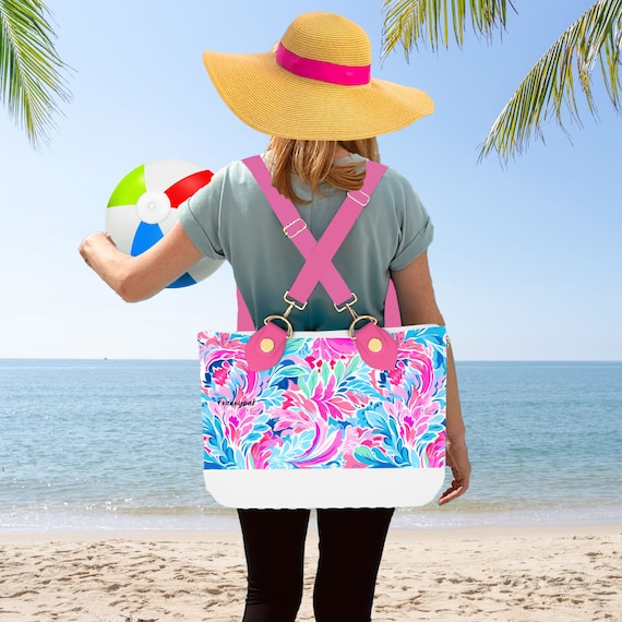 Katie Luxe Design Tote: Vibrant Tropical Colors for Effortless Style