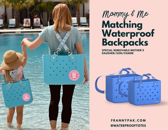 Mommy and Me Matching Backpack-Matching Mom and Kid Waterproof Backpack-Big and Little Backpacks: Matching Sets for Parents & Kids-Blue