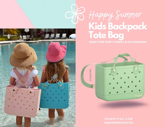 Verdant Venture: Kids’ Light Green Waterproof Backpack