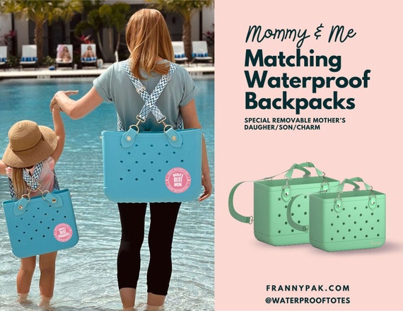 Mommy and Me Matching Backpack-Matching Mom and Kid Waterproof Backpack-Big and Little Backpacks: Matching Sets for Parents & Kids-LtGreen
