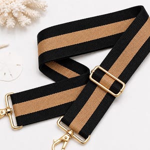 Alça Midnight Luxe™ | Alça transversal de 5 cm de largura para bolsa | Ferragens douradas ajustáveis