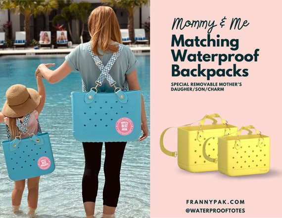 Mommy and Me Matching Backpack-Matching Mom and Kid Waterproof Backpack-Big and Little Backpacks: Matching Sets for Parents & Kids-Yellow