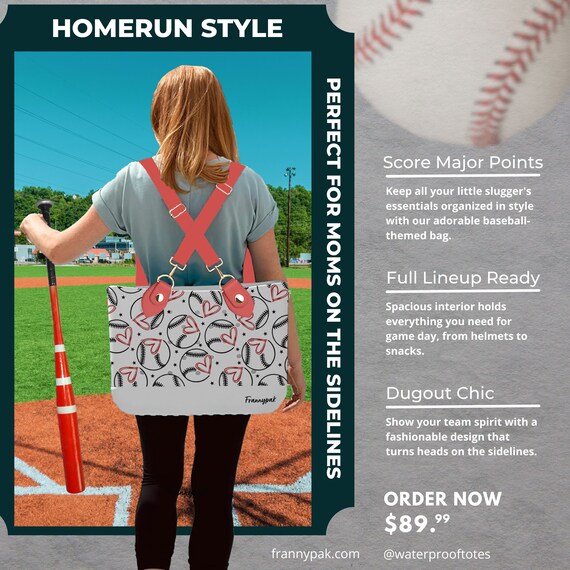 Frannypak: Score Big with Our Katie Baseball Mom Bags!