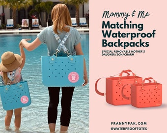 Mommy and Me Matching Backpack-Matching Mom and Kid Waterproof Backpack-Big and Little Backpacks: Matching Sets for Parents & Kids-Orange