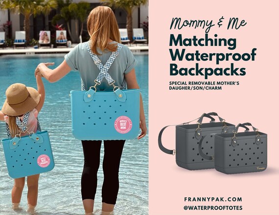 Mommy and Me Matching Backpack-Matching Mom and Kid Waterproof Backpack-Big and Little Backpacks: Matching Sets for Parents & Kids-Gray