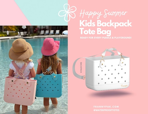 Sleek Kids White Waterproof Backpack | Perfect for School & Outdoor Fun