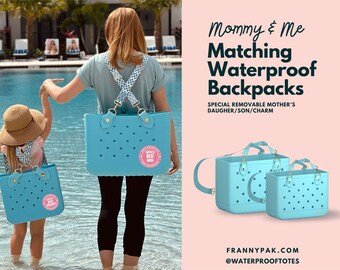 Mommy and Me Matching Backpack-Matching Mom and Kid Waterproof Backpack-Big and Little Backpacks: Matching Sets for Parents & Kids-Turquoise