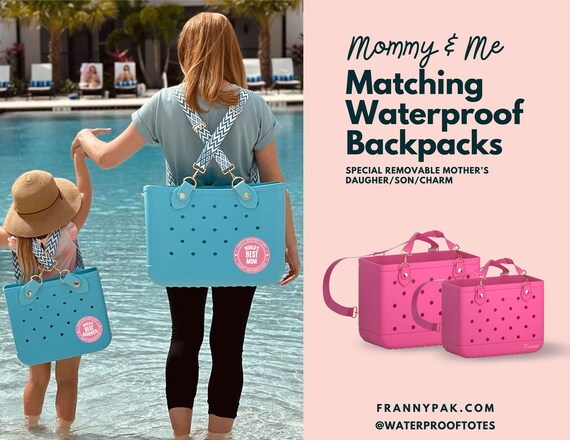 Mommy and Me Matching Backpack-Matching Mom and Kid Waterproof Backpack-Big and Little Backpacks: Matching Sets for Parents & Kids-Rose