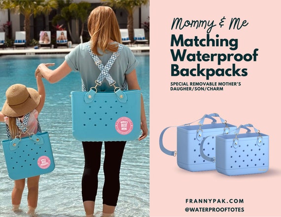 Mommy and Me Matching Backpack-Matching Mom and Kid Waterproof Backpack-Big and Little Backpacks: Matching Sets for Parents & Kids-Lightblue