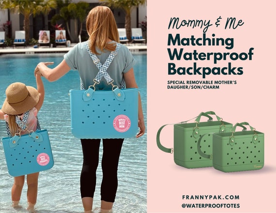 Mommy and Me Matching Backpack-Matching Mom and Kid Waterproof Backpack-Big and Little Backpacks: Matching Sets for Parents & Kids-Green